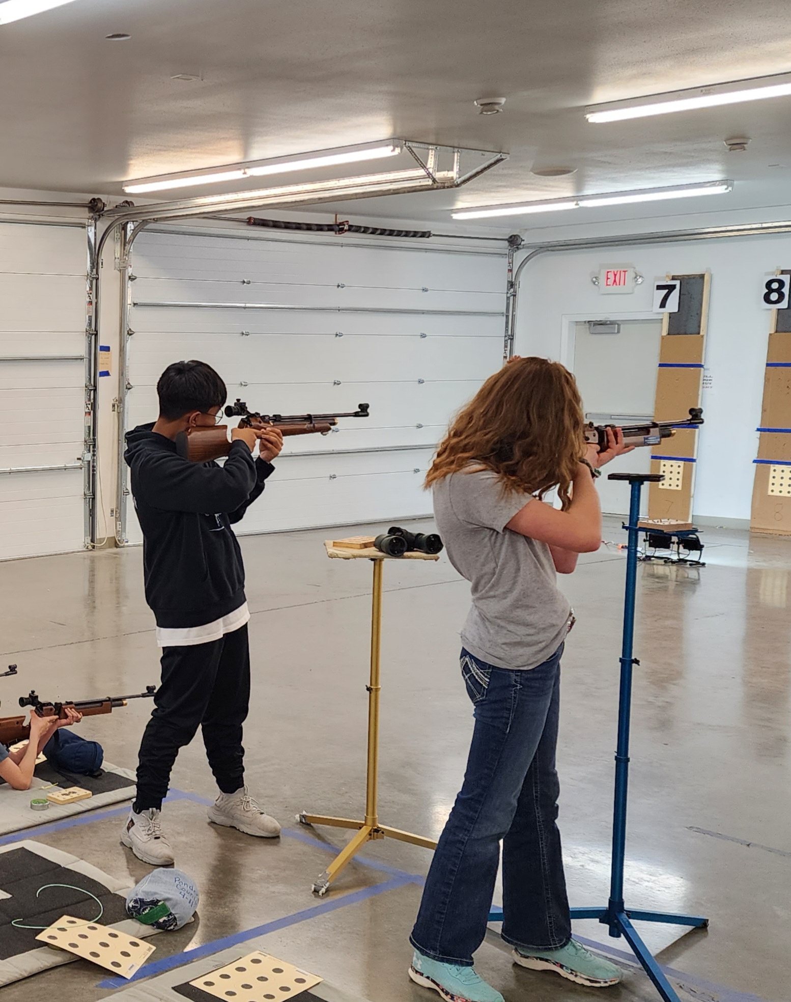 Top Shooter MJ Gustafson takes aim on his standing target during the Marias Fair air rifle competition.