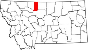 Liberty County on Montana Map