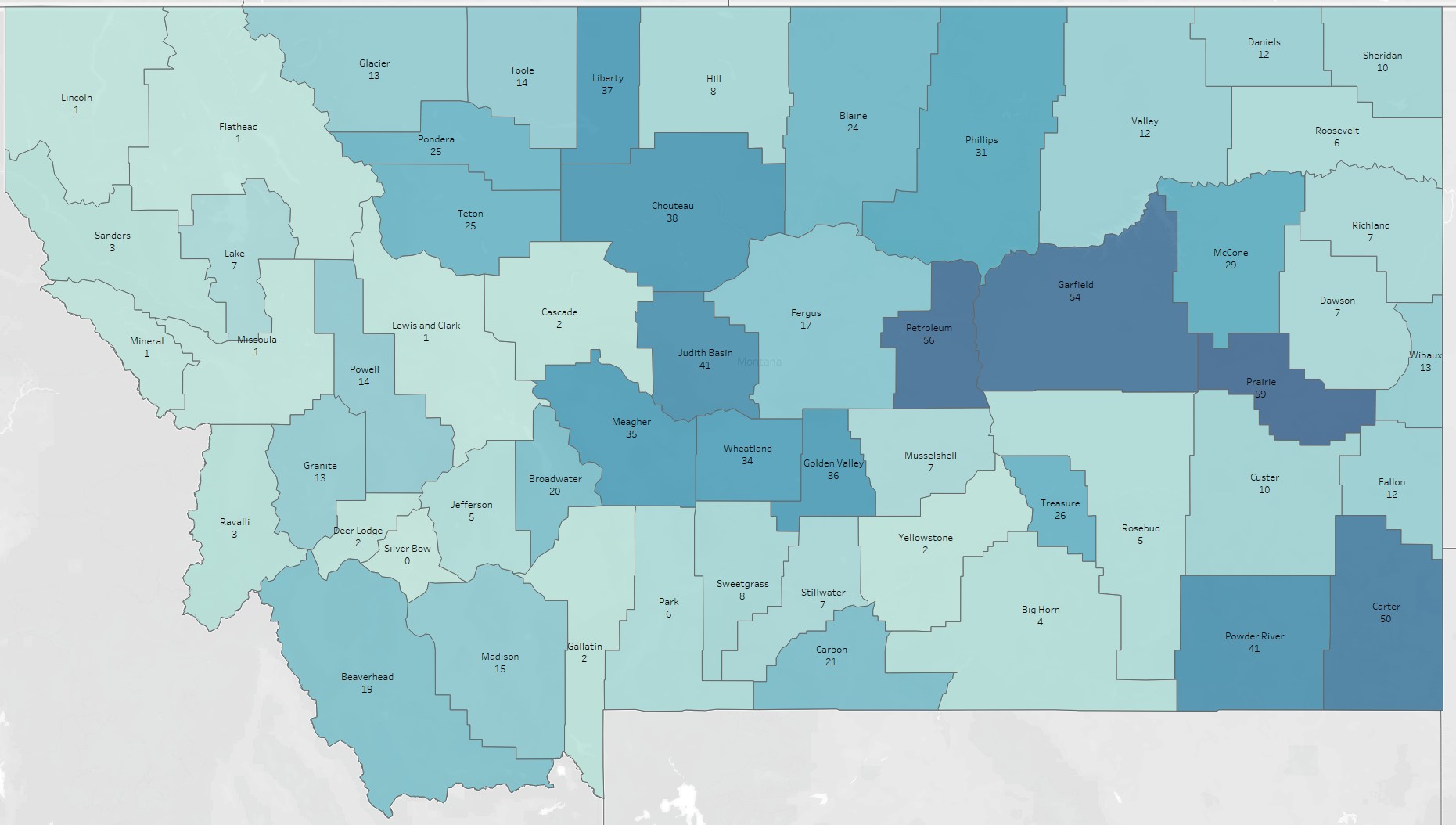 Map 10:  Agricultural Production’s Share of County’s GDP