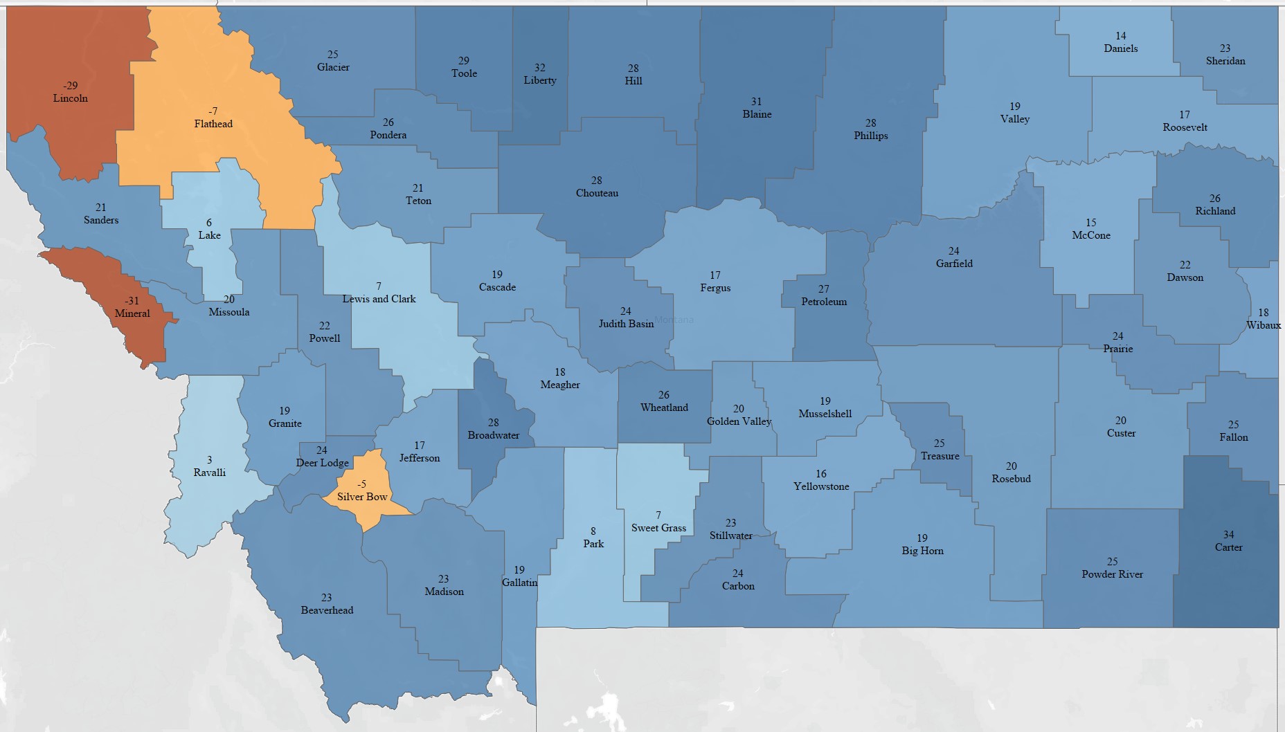 Map 2:  Net Profit Percentage in 2017