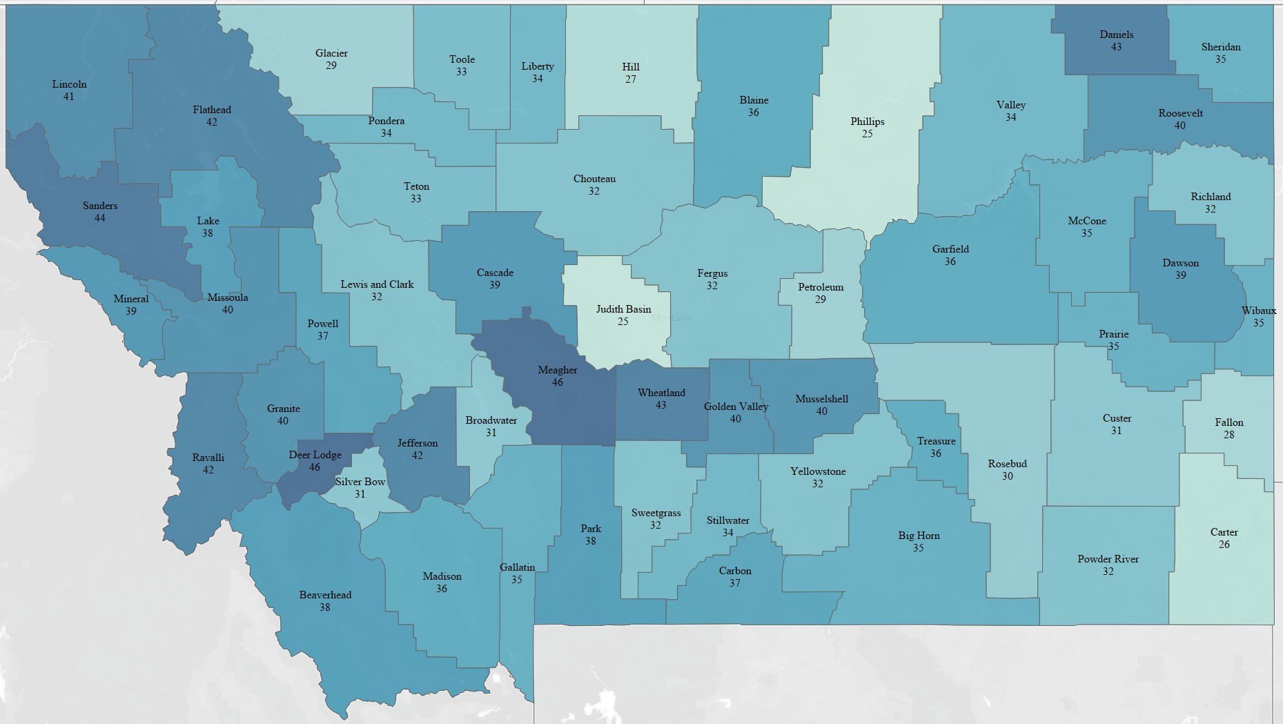 Map 8: Percentage of Producers 65 Years of Age and Older