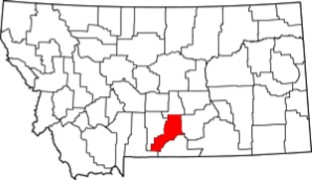 Stillwater County on Montana Map