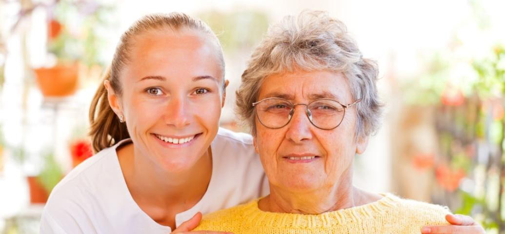 Elderly Person with Younger Person