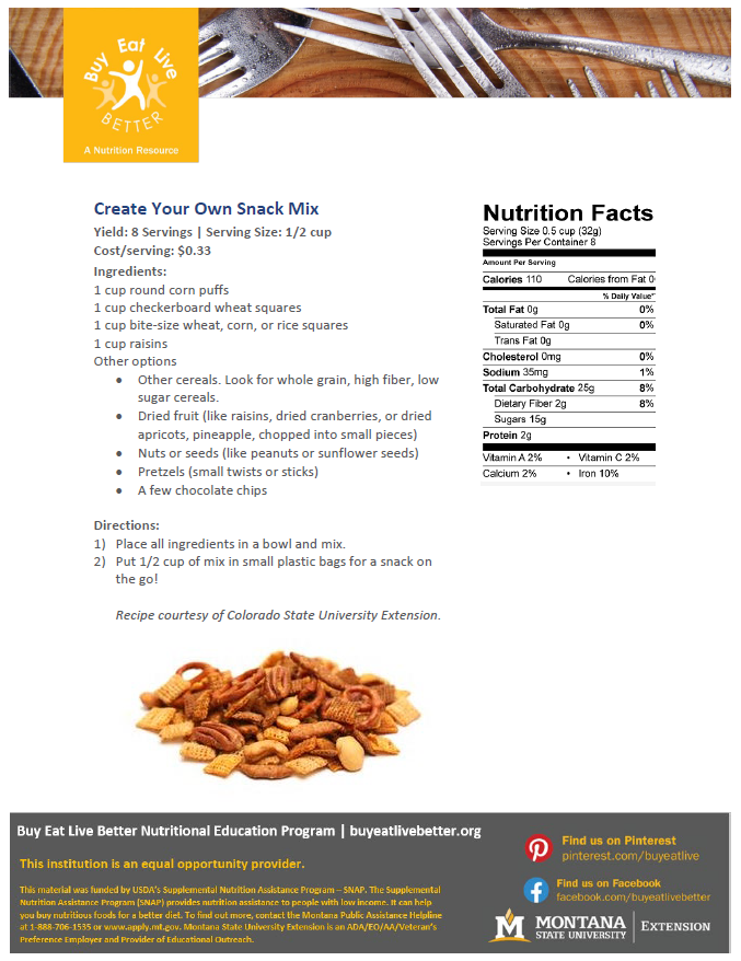 Create Your Own Snack Mix