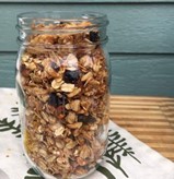 A large Mason jar of Granola.