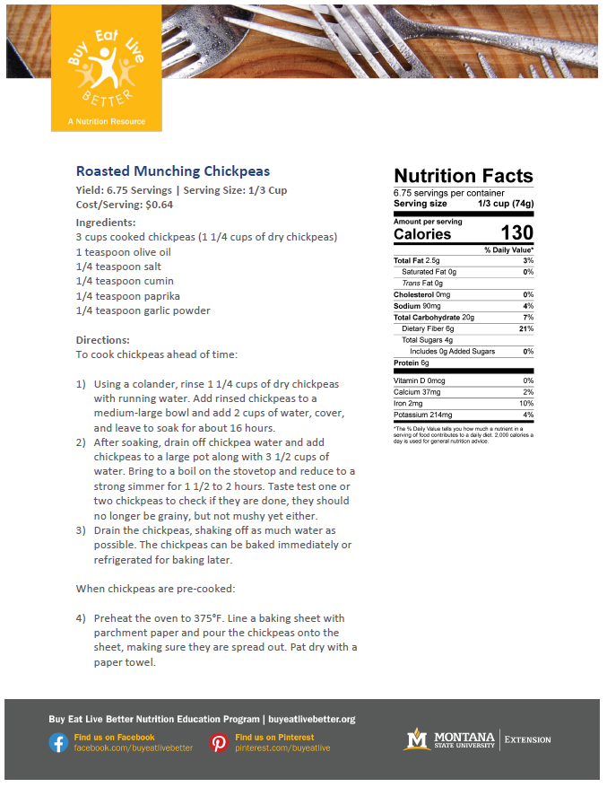 Roasted Munching Chickpeas