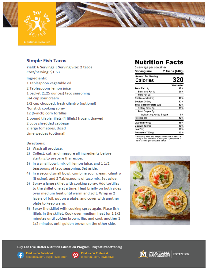 Simple fish tacos