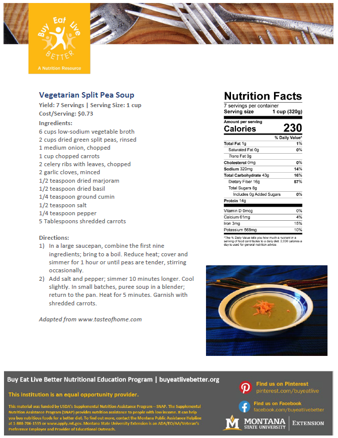 Vegetarian Split Pea Soup