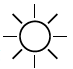 Drawing of a sun with rays