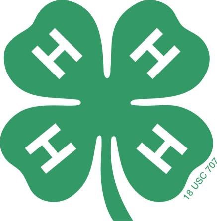 Four leaf green clover with white "H"'s in each leaf clipart.
