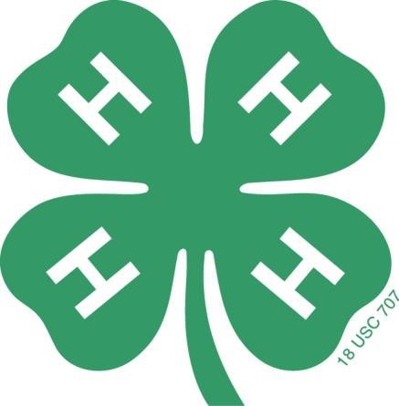 Green four-leaf clover with white "H" in each leaf