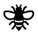 Black and white bumble bee