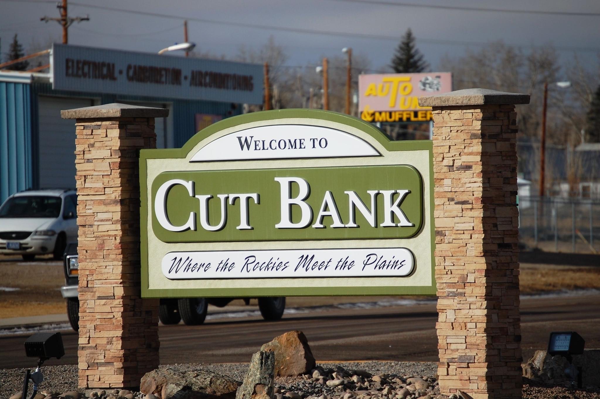 Cut Bank Welcome sign.
