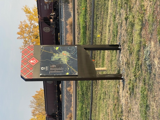 Waymapping sign in Glagow, MT