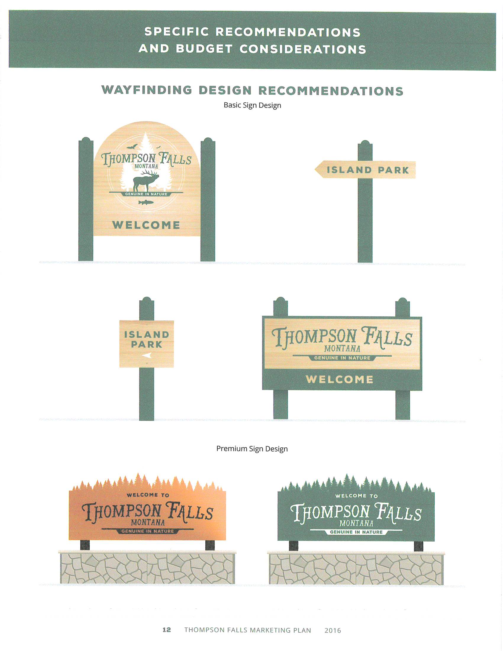 Thompson Falls Wayfinding Recommendations