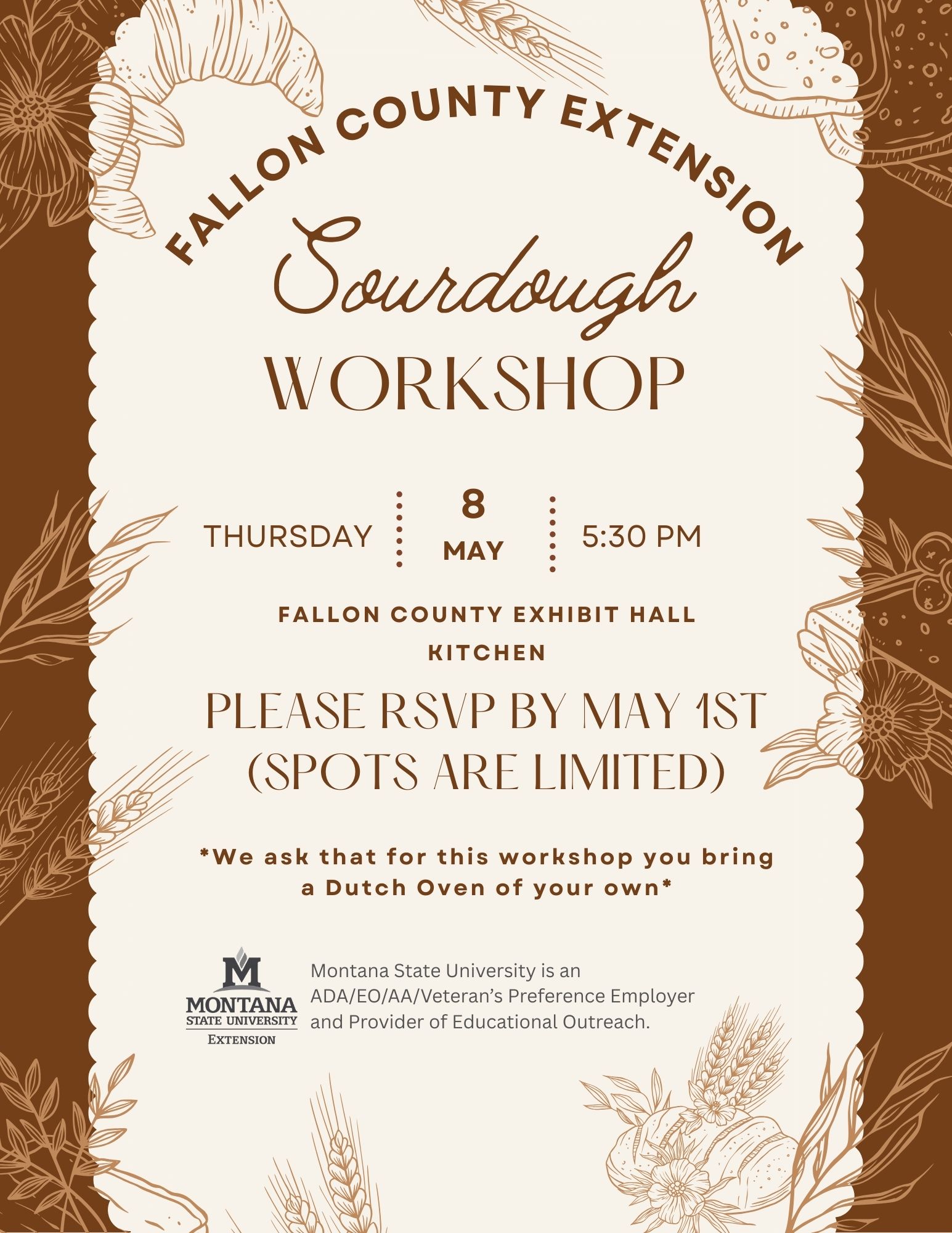 Fallon County Extension Sourdough Workshop Flyer