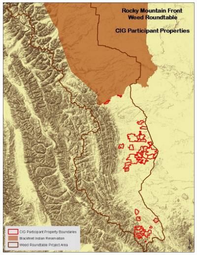 Map of Rocky Mountain Roundtable Participant Properties