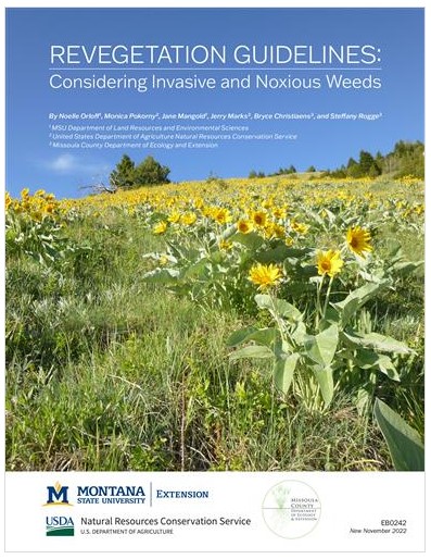 Cover of publication which includes yellow flowers growing in green grass with blue sky and trees in background.