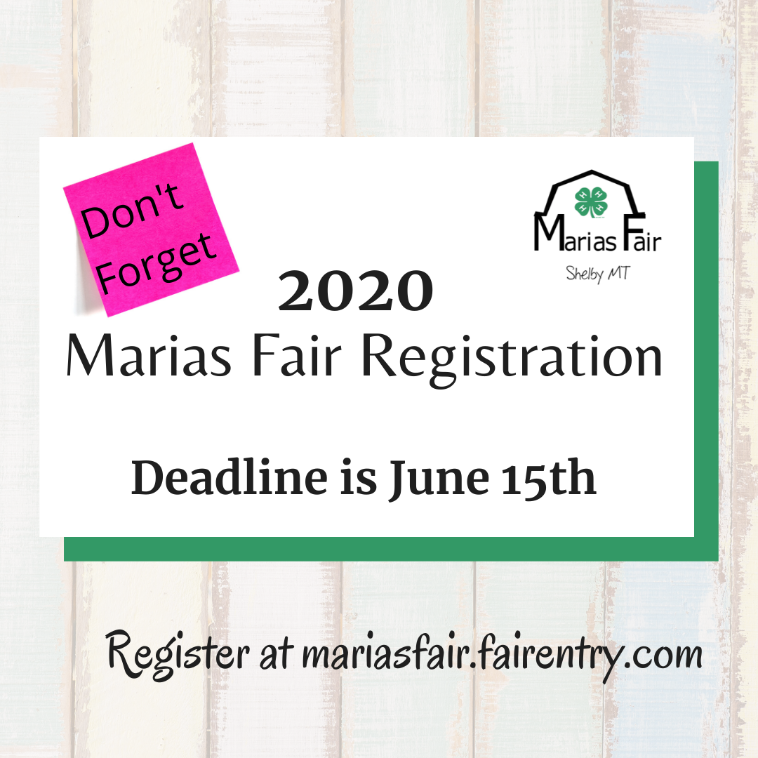 Marias Fair 2020 Registration Reminder