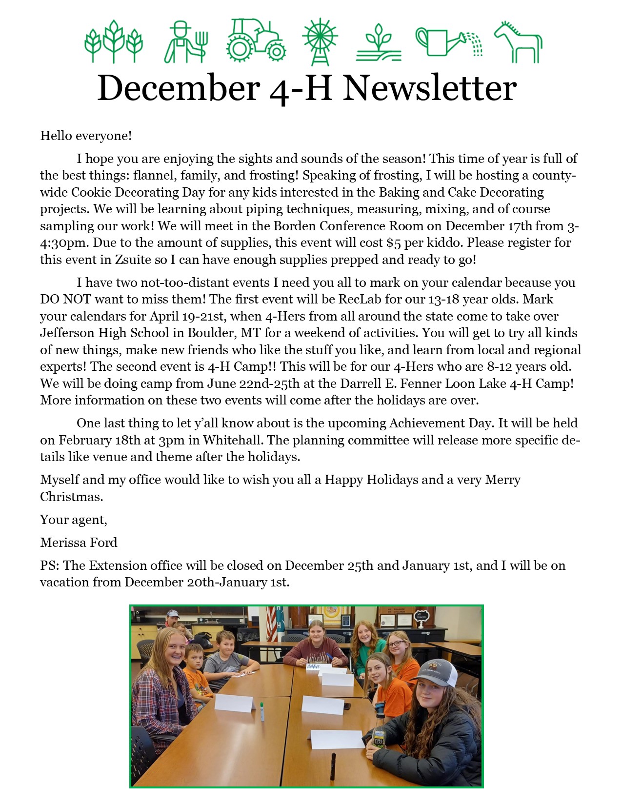 December 2023 Newsletter Page 1