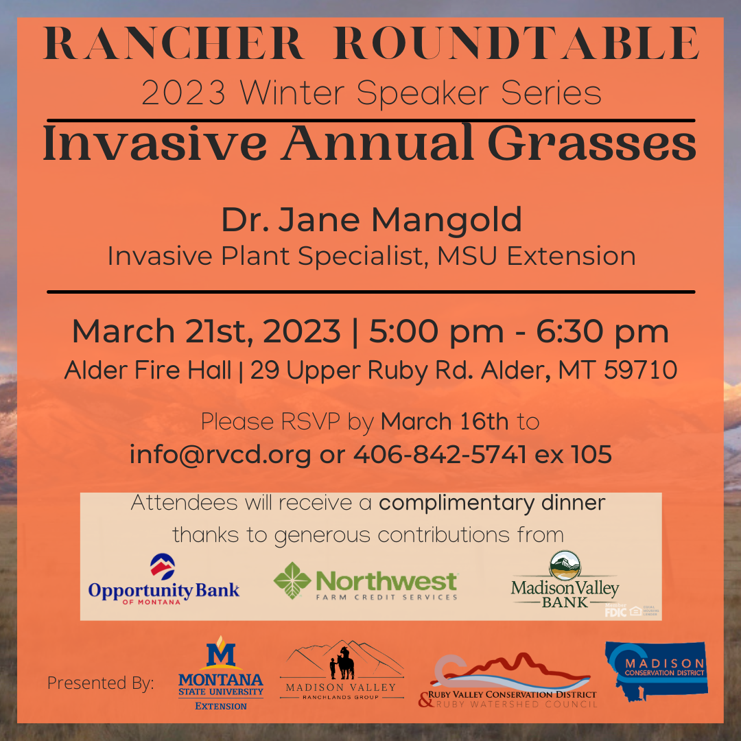 Invasive Annual Grasses workshop flyer