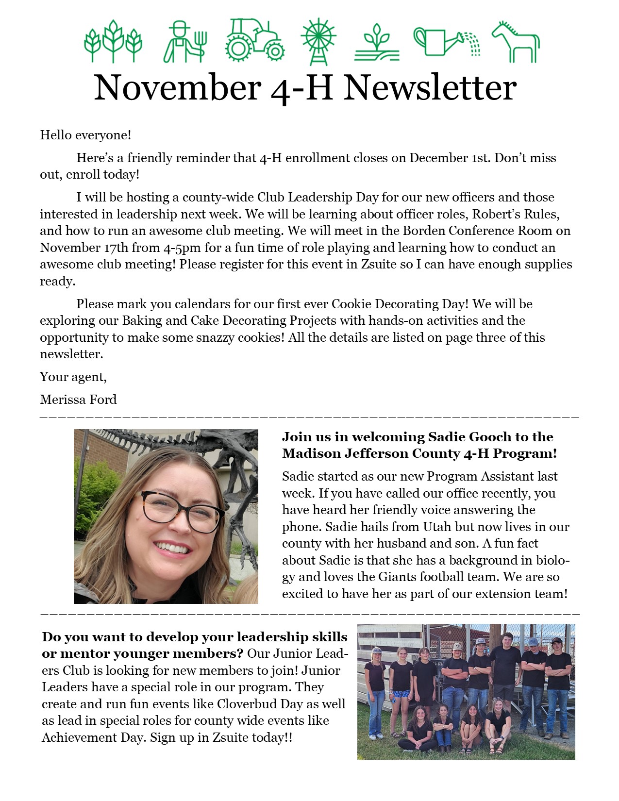 November 2023 Newsletter Page 1
