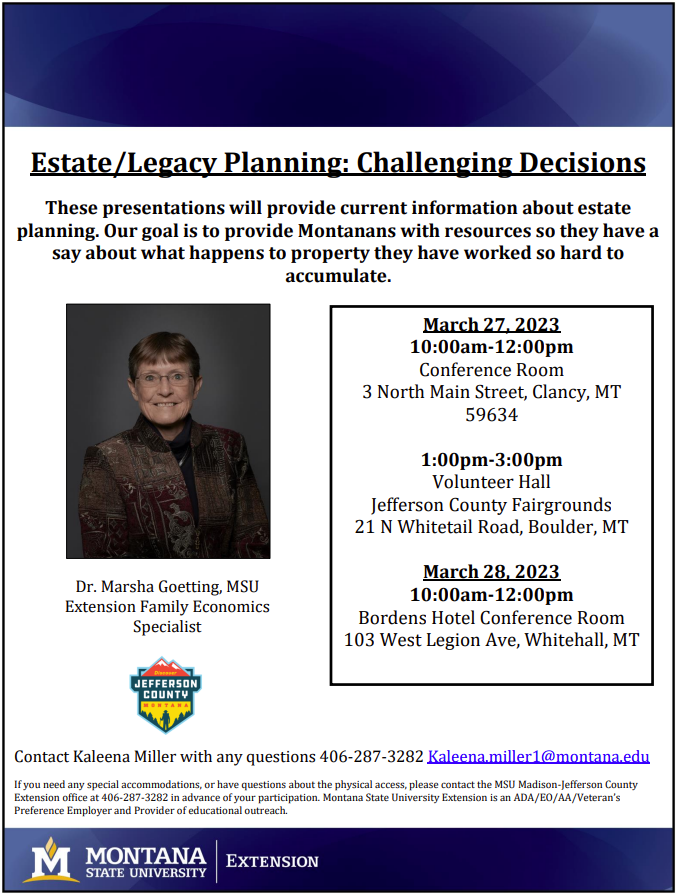 estate planning workshop detail