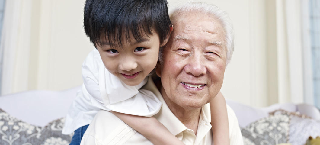 Grandfather and grandson