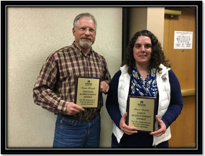 Figure 2: Photo of Dave Brink and Kari Lewis with their Program Achievement awards.