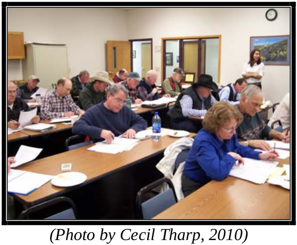 Adults in a classroom, photo by Cecil Tharp, 2010