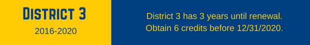 Private applicator District 3 recertification dates 2018