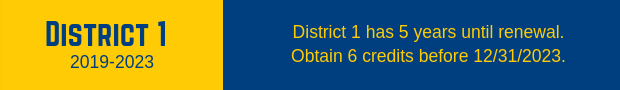 Private applicator District 1 recertification dates