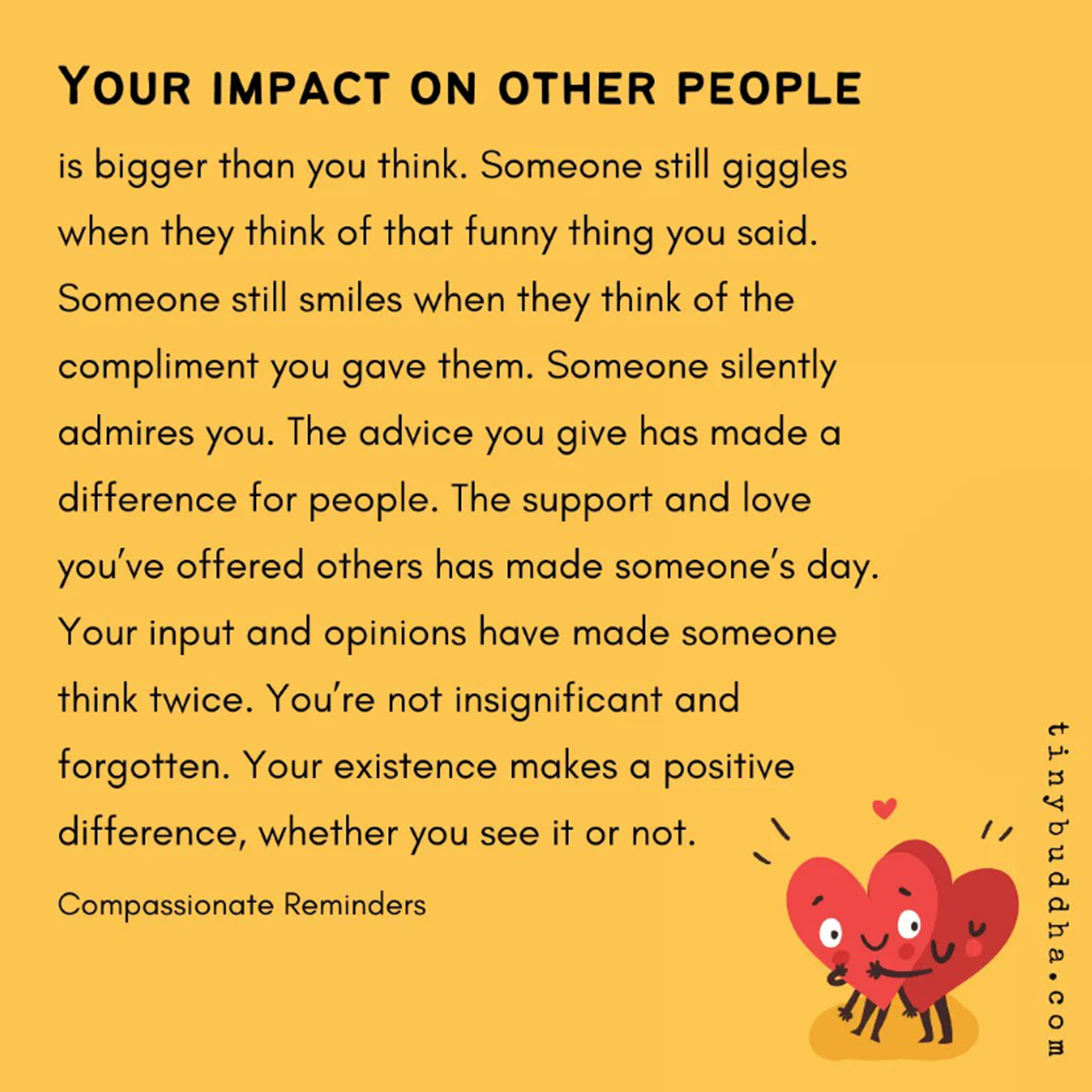 Your impact on other people