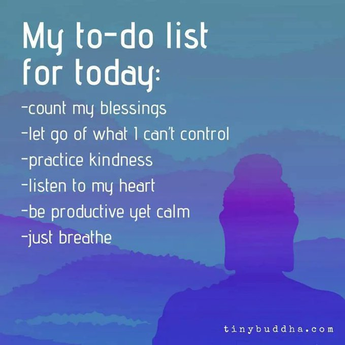 My to-do list for today
