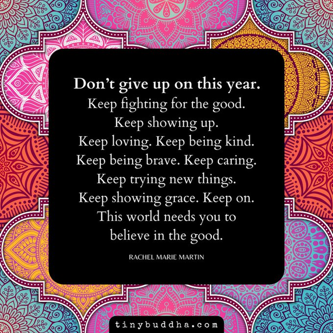 Don't Give up on this year poem