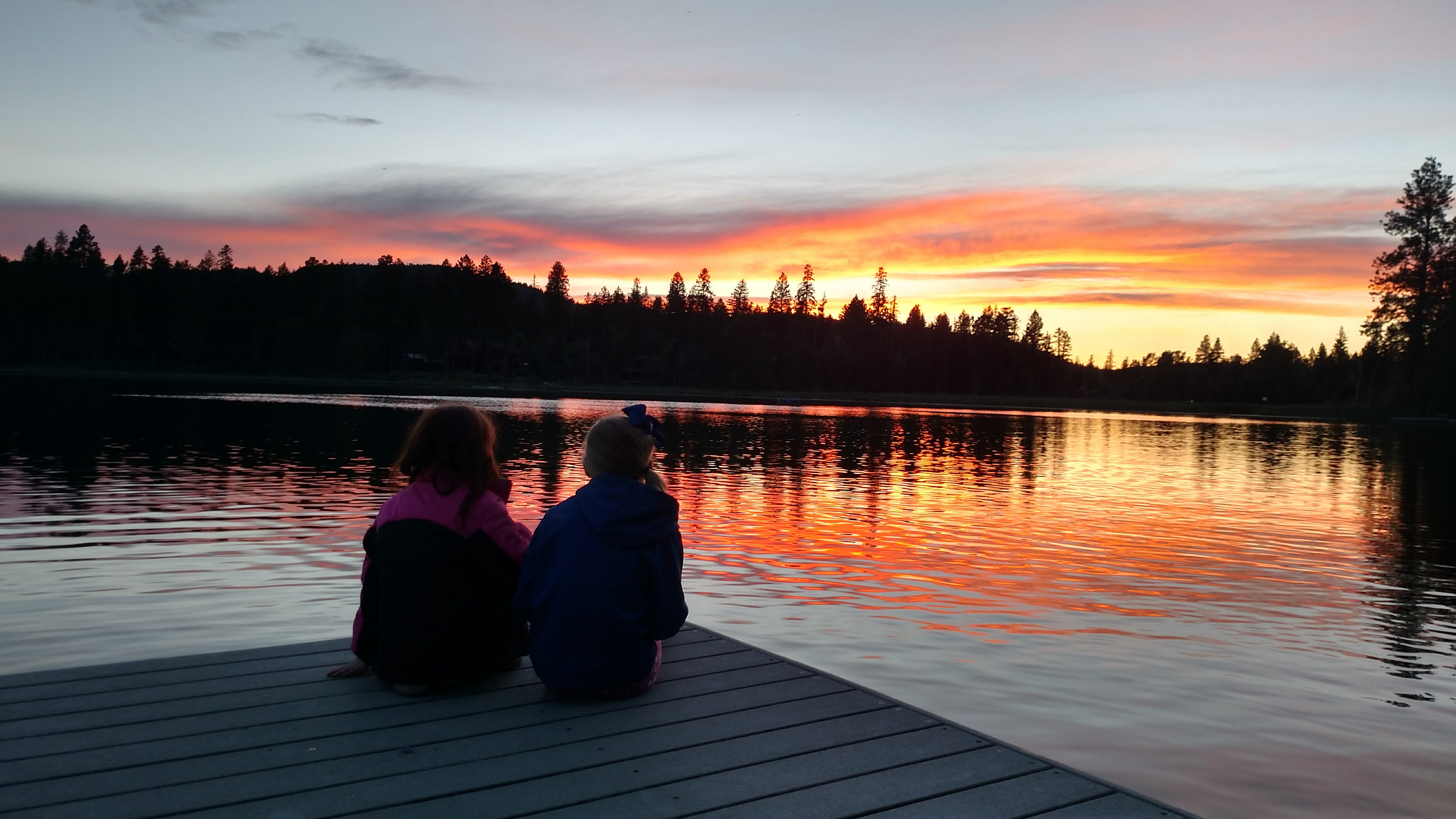 sunset on the lake