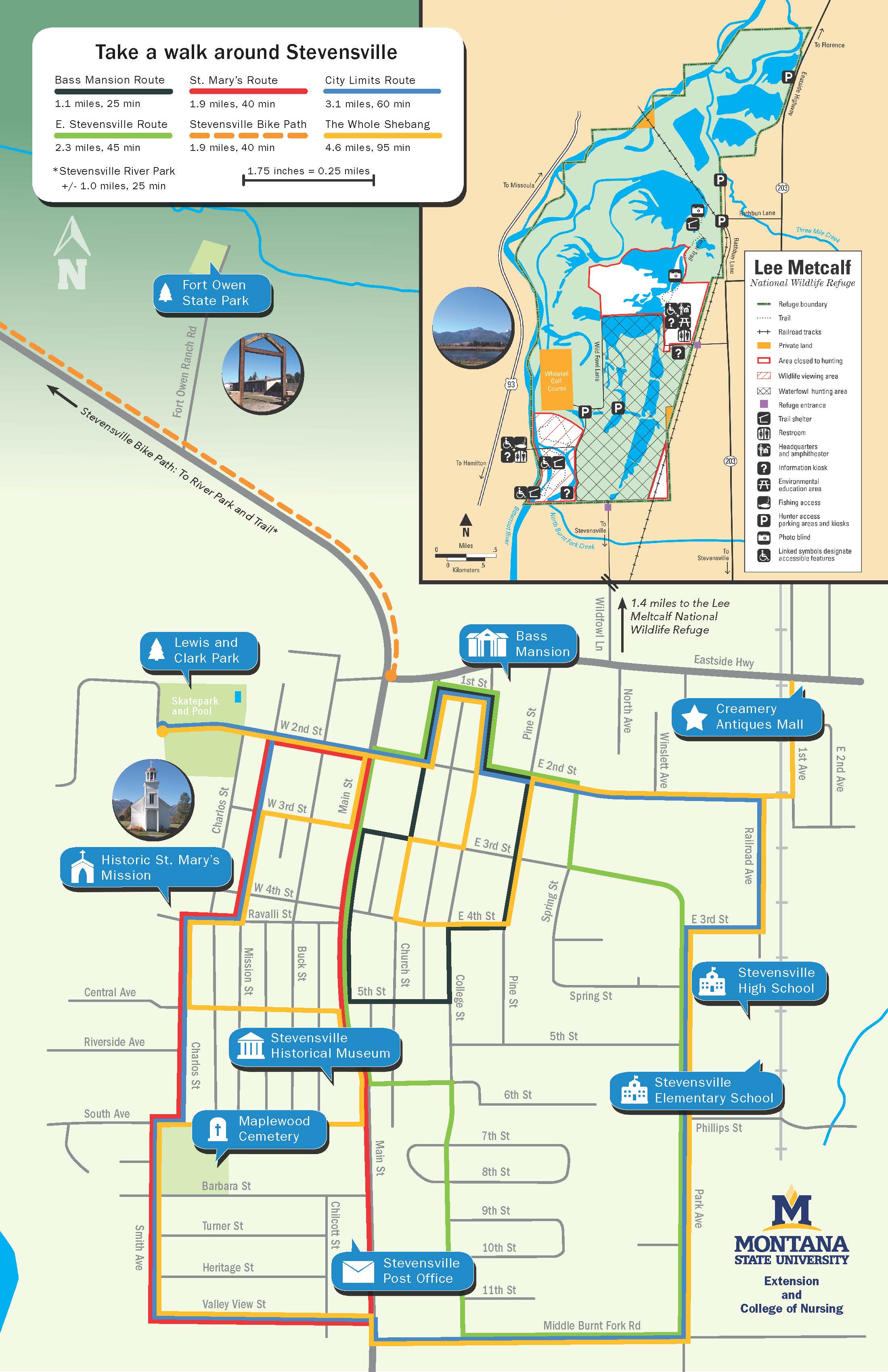 Stevensville Walking Map