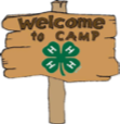 welcome to camp 4-H sign