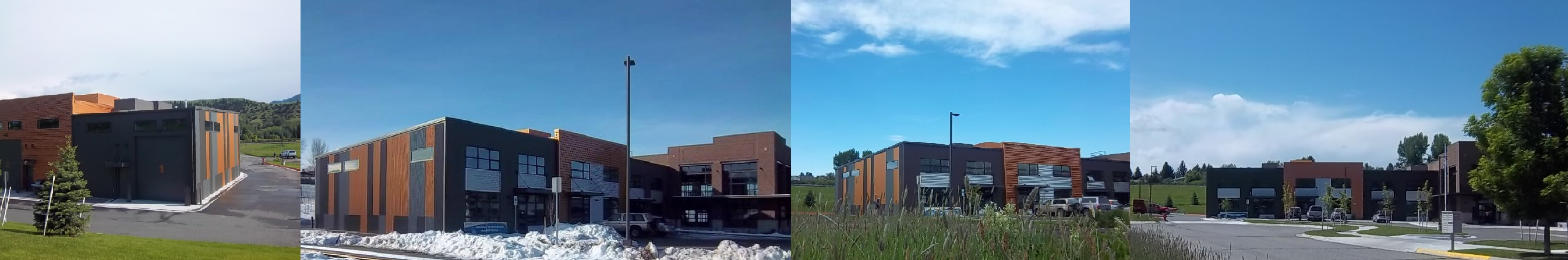 Four photos of the Weatherization Training Center