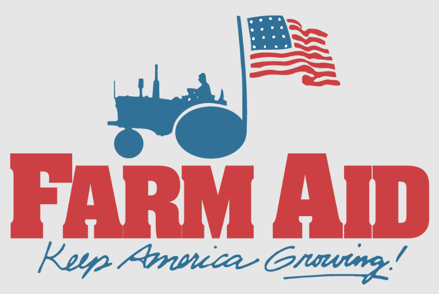 Farm Aid logo with Keep America Growing tagline