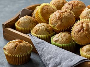 muffins on baking tray