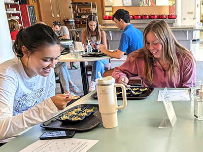 sensory evaluation participants sampling lentil couscous