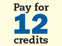 Pay for 12 credits.