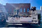SAE homecoming float in downtown Bozeman