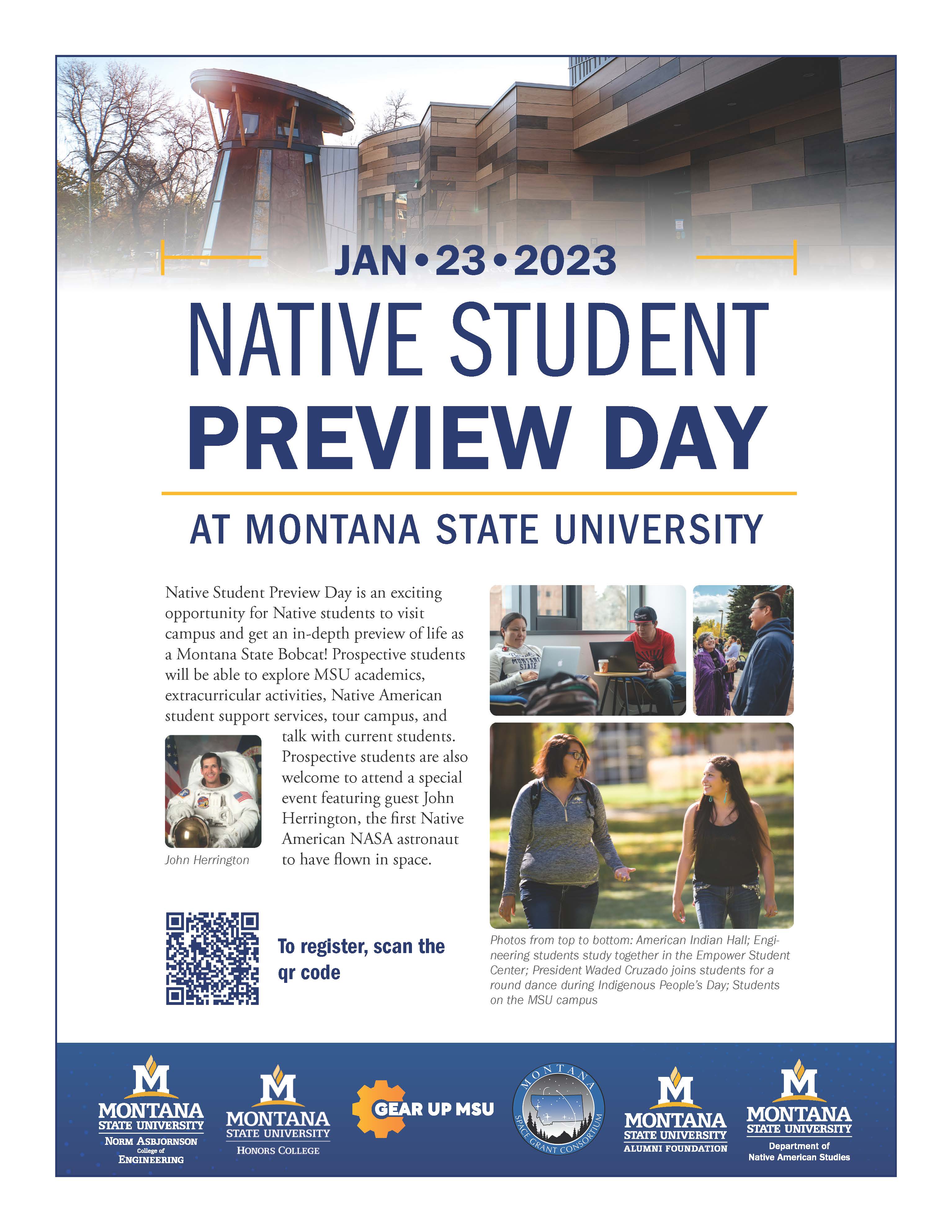 Native Student Preview Day Flyer