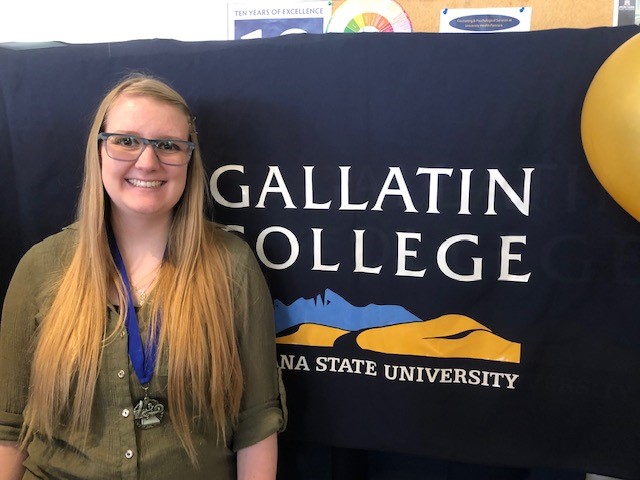 Ashlyn Stevens, a GEAR UP student who graduated from Gallatin College on May 13th, 2022