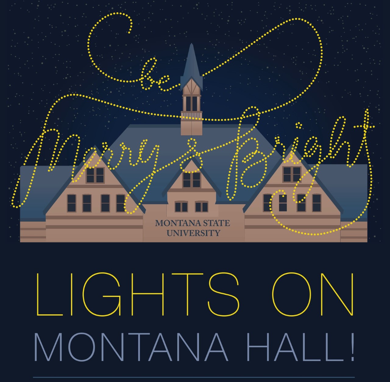 Lights on Montana Hall