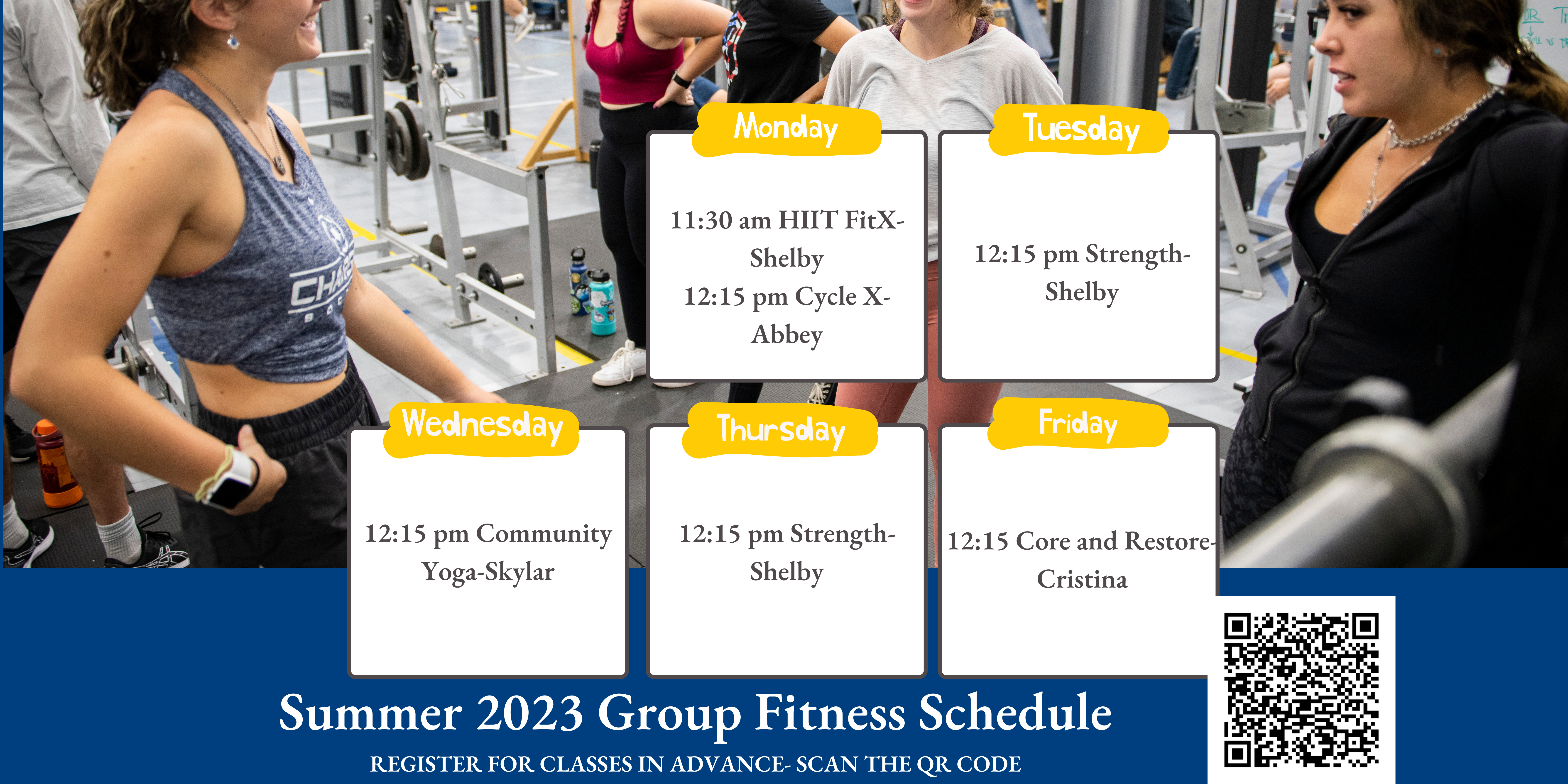 Group Fitness Summer Schedule