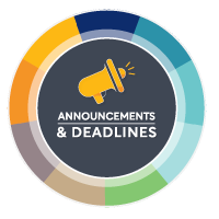 Annoucements and deadlines graphic