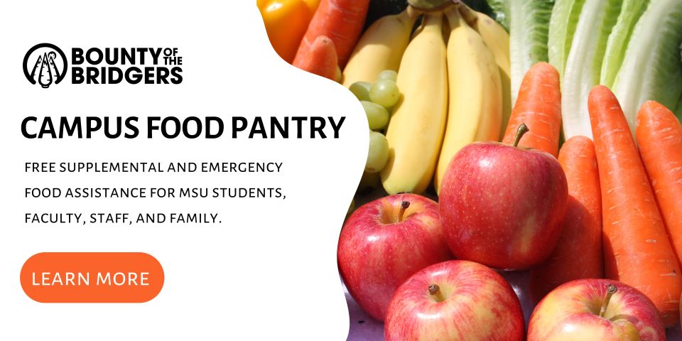 Bounty of the Bridgers Ad - free food assistance with link for more information